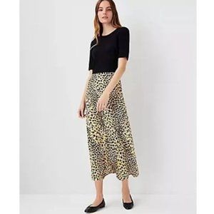 Ann Taylor Mixed Media Midi Dress - Sz. Large